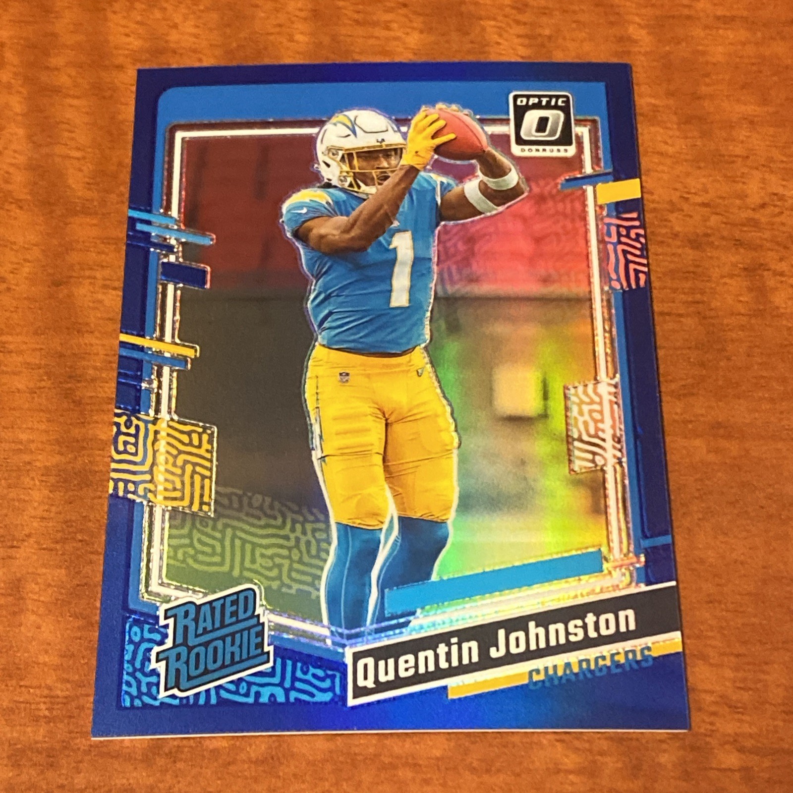 2023 Panini Donruss Optic Rookie #265 Quentin Johnston Blue /199 Color Match