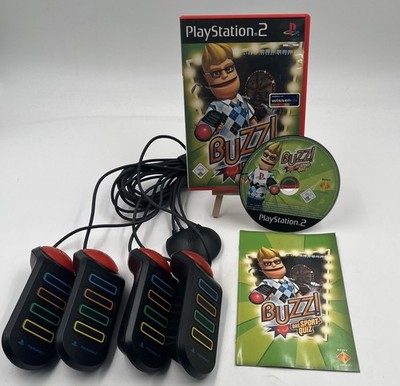 Buzz PS2 Playstation 2 Das große Sport Quiz Spiel + 4 Controller