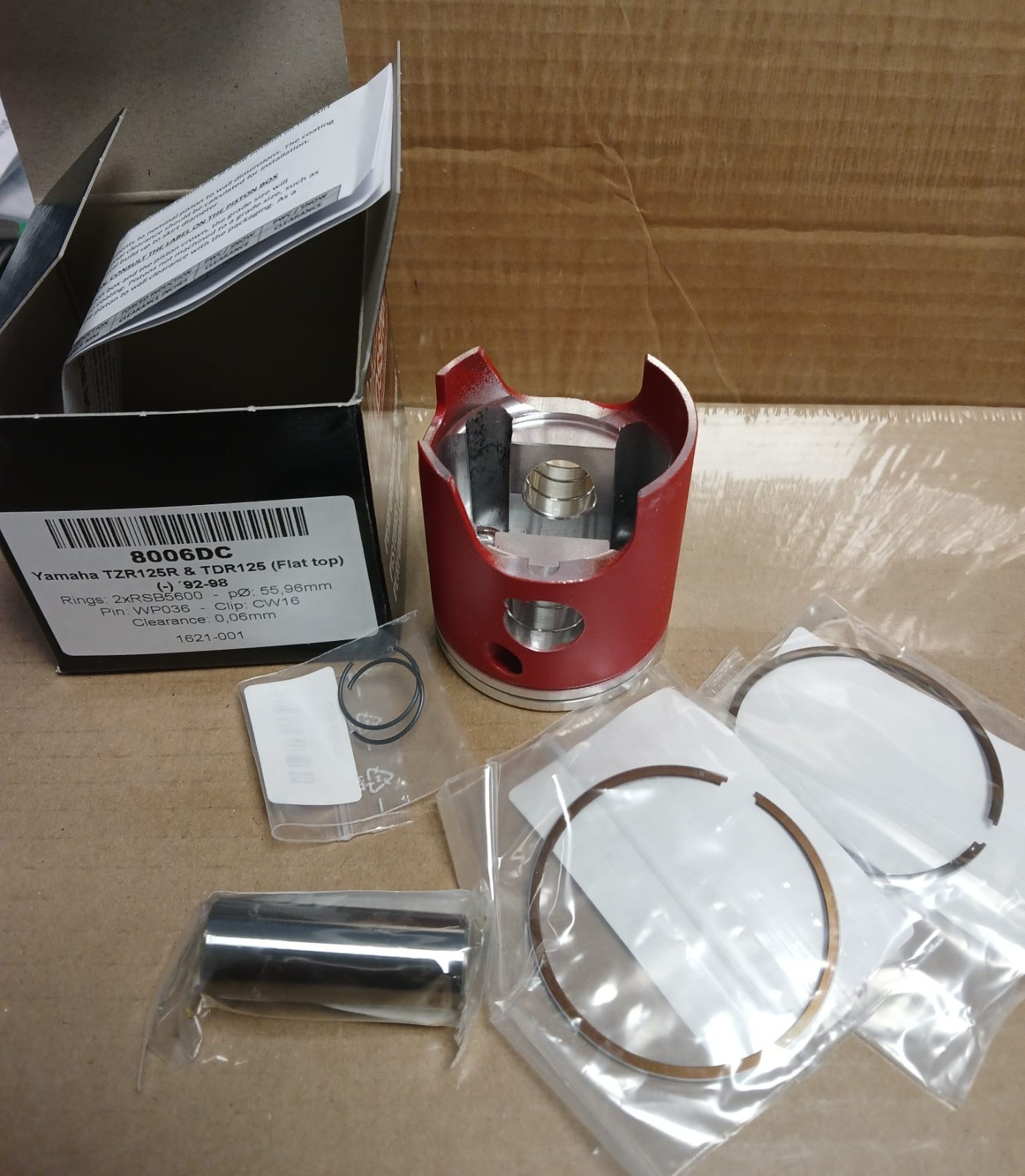 Kit piston Wössner Ø 55,96 forgé haute compression pour Yamaha TZR 125 performance