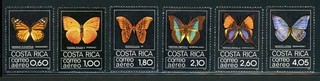 COSTA RICA MNH Selections: Scott #C759 C764 Butterflies Insects FAUNA CV$57