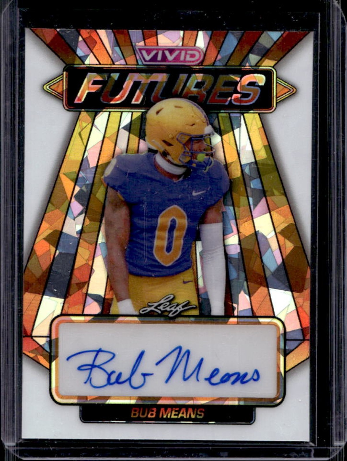 Bub Means Leaf Vivid Vivid Futures Autographs #VFBM1 White Crystal