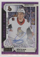 2018 O-Pee-Chee Platinum Rookie Autos Violet Pixels Max Lajoie Maxime Auto 2c4