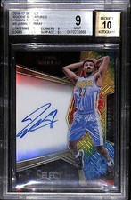 2016-17 Select Rookie Signatures Prizms Tie-Dye Jamal Murray RC Auto 3/25 BGS 9