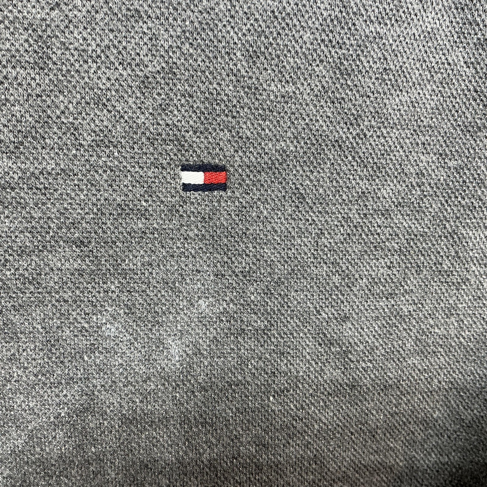 Tommy Hilfiger Sweater Mens Large Gray Black Crewneck Pullover Logo Cotton Blend thumbnail 4