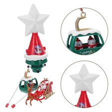 Rotating Glowing Treetop Star Light up Christmas Decorations Lighted