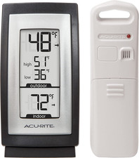 00831A2 Digital Thermometer with Indoor / Outdoor Temperature,Black