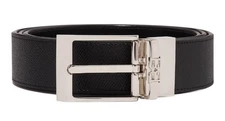 Bally Parker 6239318 Men's Adjustable Reversible Black Belt EU 110/US 44