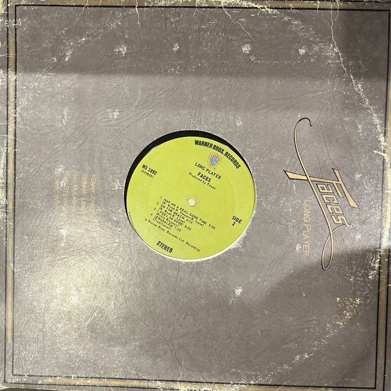 Faces - Long Player Vinyl Record 1st Press w/ Artisan Stampers