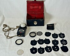 VINTAGE SPECTRA EXPOSURE METER MODEL P-251 COMBO 8729 w CASE  ACCESSORIES