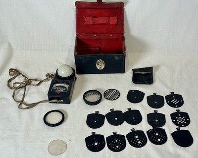 VINTAGE SPECTRA EXPOSURE METER MODEL #P-251 COMBO #8729 w CASE & ACCESSORIES 