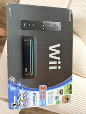 Nintendo Wii Console Black RVL-101 Wii Sports Wii Sports Resort