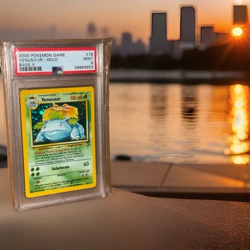 2000 POKEMON BASE SET 2 #18/130 VENUSAUR HOLO PSA 9