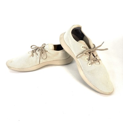 Allbirds Men s TR Tree Runners Neutral Lace Up Knit Sneaker Shoe Cream Size 14
