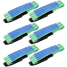 6 Pack Green Lifting Slings Straps Polyester Web Slings, Lift Sling Straps 3....