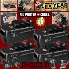 2 or 4 Pack 18V 4.5Ah Battery or Charger For Porter Cable PC18B Cordless Tools