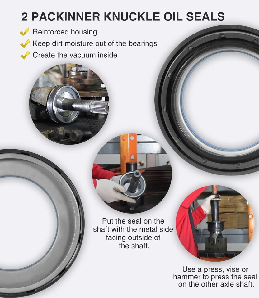 Tubo de nudillo de eje exterior completo de polvo para Ford F250 F350 F450 F550 1998-2004  Foto 3 de 4