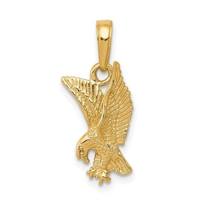 10k Gelbgold Adler Landung Anhänger