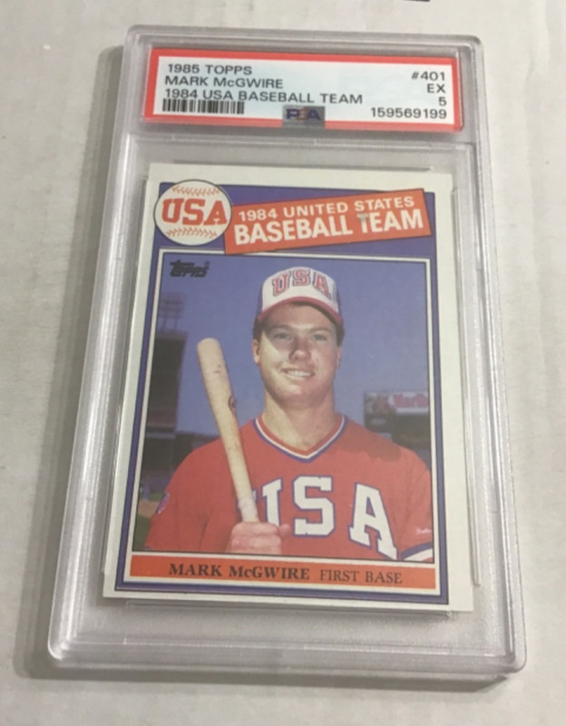 1985 Topps - Mark McGwire #401 (RC) PSA 5 EX