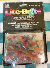 Lite Brite 240 Refill Pegs Milton Bradley 4781 - READ