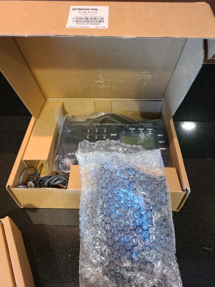 Inter-tel Model 1250 8-Button Full Duplex Telephone Set Of (2) 618.5115  NEW - Image 2 of 4