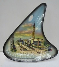AUSTRALIAN POTTERY BOOMERANG PLATE KING GEORGE SQUARE BRISBANE STUDIO ANNA ?