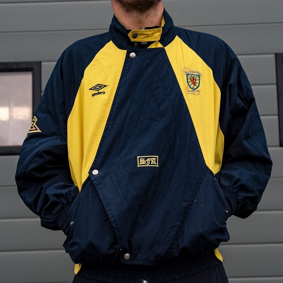 SCOTLAND 1990 1992 TRAINING FOOTBALL JACKET UMBRO TRACK TOP