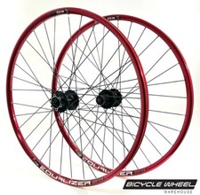 Sun Equalizer 23 Red 26 Mtb Disc Wheel Set Shimano Deore 6-bolt Disc Qr Hubs