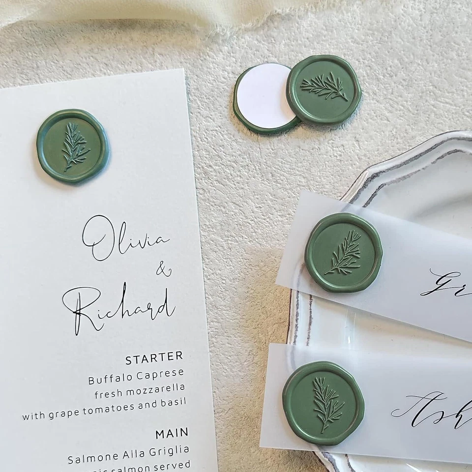 Adesivi auto adesivi cera, per invito, buste, confezioni regalo Foto 4 de 4