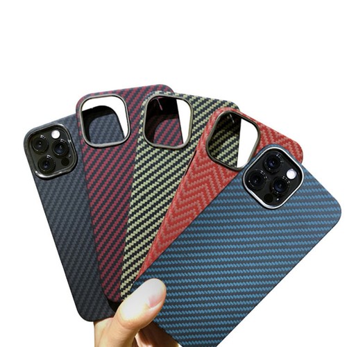 Echte Carbon Fiber Schutzhülle Handy Tasche Case Cover Für iPhone 13 12 11 Pro - Afbeelding 1 van 19