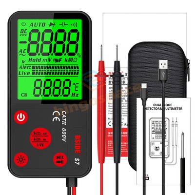 ADMS7 LCD Display Digital Multimeters 6000 count AC/DC Voltage Resistance Meter