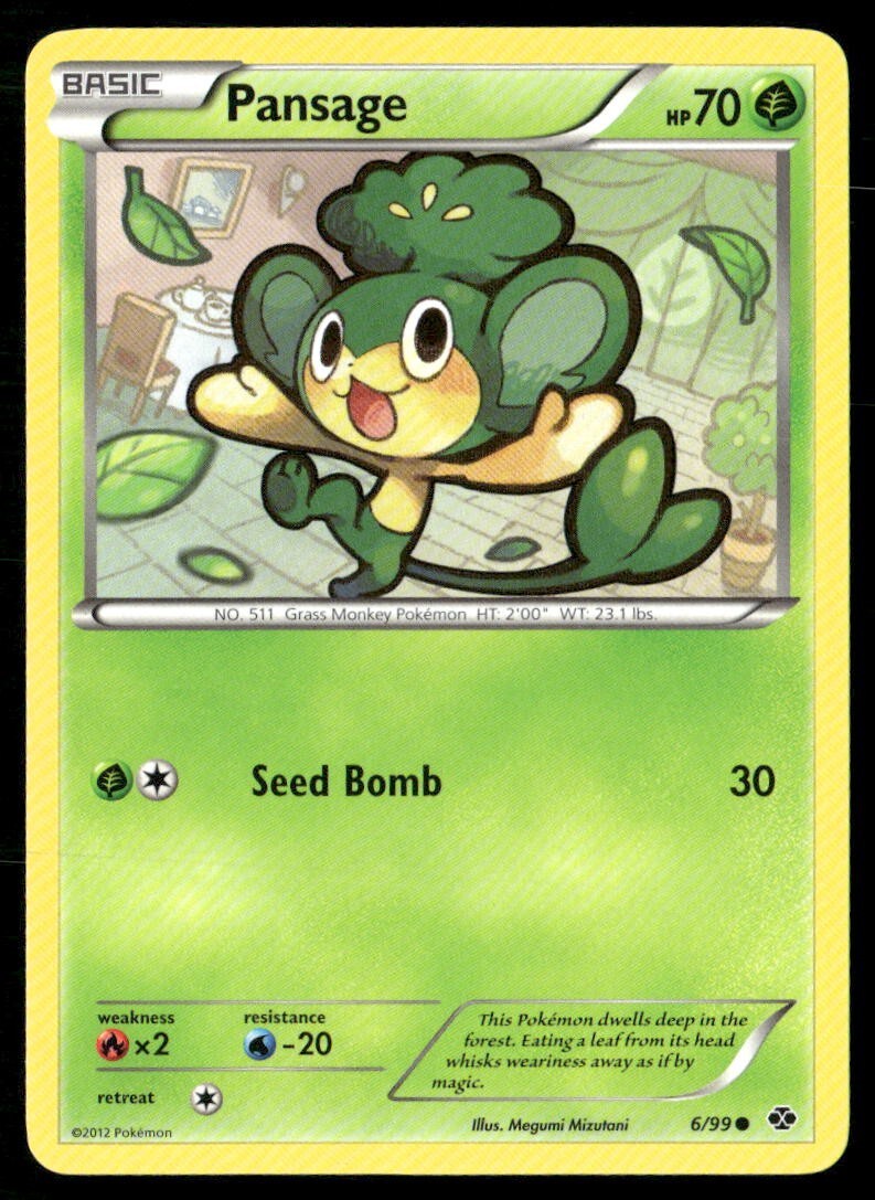 2012 Next Destinies Set Pokemon Card 006  Pansage NM