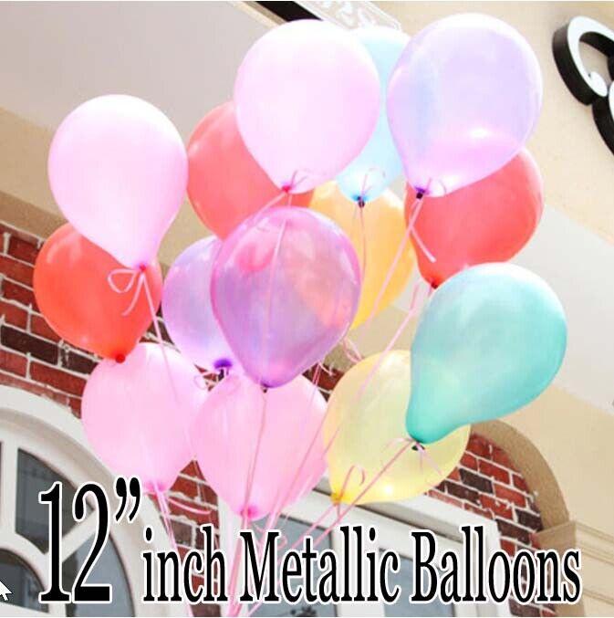 30x12 Inch Colourful Latex Helium Balloons Pearl Crystal Metalli