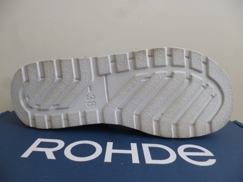 Rohde Femmes Sandalettes Sandales Trekking Chaussures Cuir Bleu 1307 - Picture 6 of 8