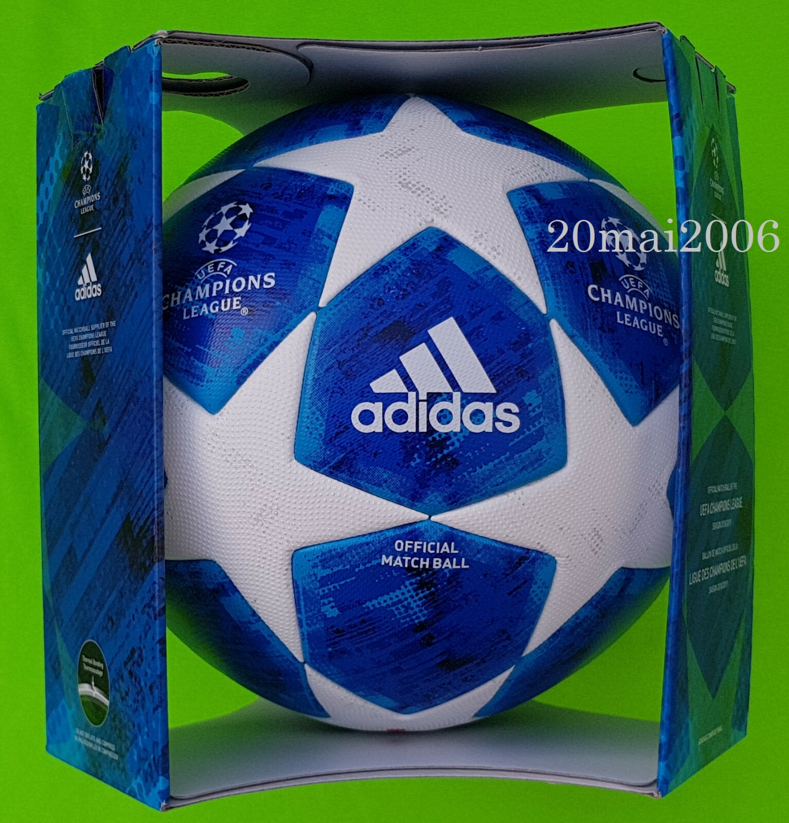 ADIDAS UEFA CHAMPIONS LEAGUE BLUE/white STAR OMB 2018-19 no box