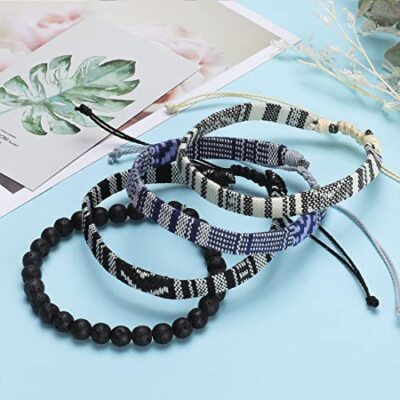 Braided Bracelet Beachy Bracelet Set 4pcs Beach Bracelet Set For