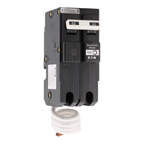 NEW Eaton GFTCB260 60A 120/240V 2-Pole GFCI Ground Fault Circuit Breaker