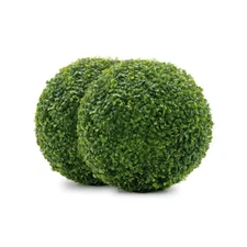 Naturae Decor BL11-2020-2PK Boxwood 11" Artificial Foliage Ball Hedges 2 Pieces
