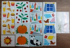 Mrs. Grossman's Sticker Lot Full Partial Sheets Panda Tools Pumpkin Sun Bugs S49