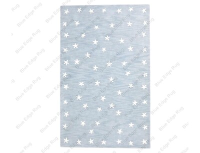 Sky Blue, Luxury Woolen Carpet for Home Decor, Area Rug for Living Room, Bedroom