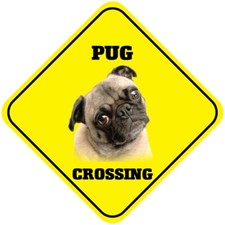 Yellow Aluminum Crossing Sign Pug Cross Xing Diamond Street Signal