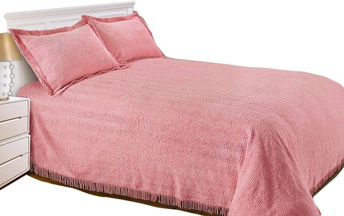 Candlewick Bedspread Traditional Bed Throw in 8 Colours Pillowshams Available - Picture 6 of 17