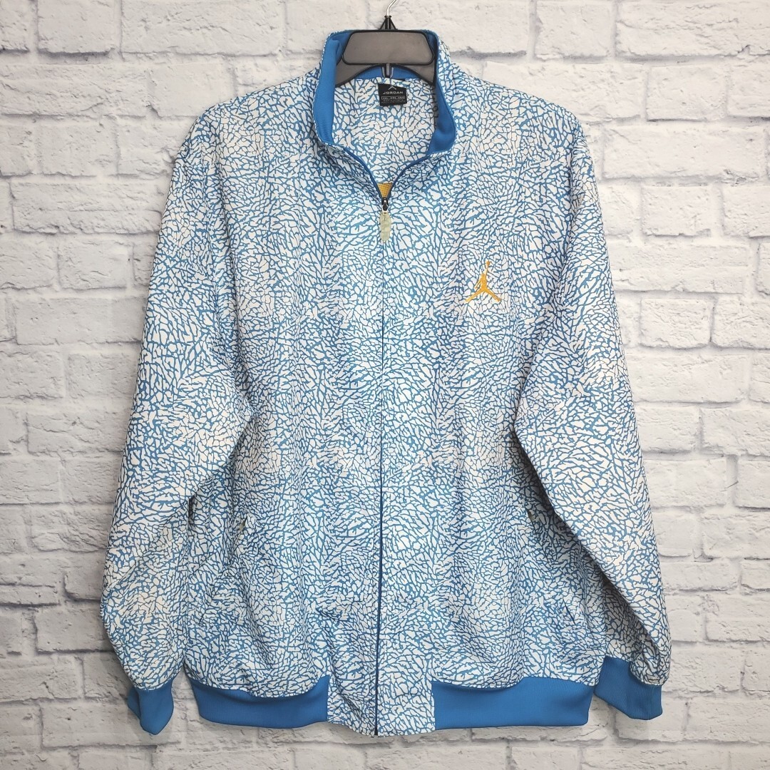 Jordan Jacket Elephant Print Mens 3XL Blue White 2007 Air