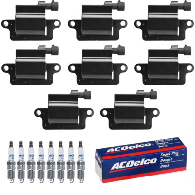 8x Ignition Coil & 8 AcDelco Spark Plug For Chevrolet Express 2500 6.0L V8 UF271