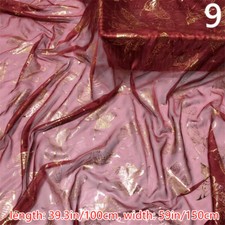 Bronzing Chiffon Fabric Cloth Sheer Butterfly Print Costume Dress DIY Craft
