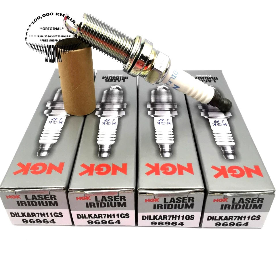 4PC Genuine Laser Iridium DILKAR7H11GS 96964 Spark Plugs For Ngk Acura ILX TLX Foto 2 de 4