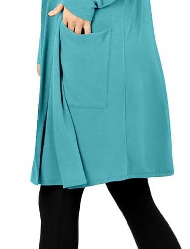 NE PEOPLE Damen Basic Langarm vorne offen lässig Taschen Cardigan NEUJ1440 - Bild 109 von 125
