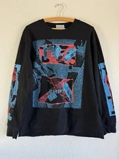 CE CAV EMPT Futuristic F14 Black Longsleeve T shirt Made in Japan Size M Medium