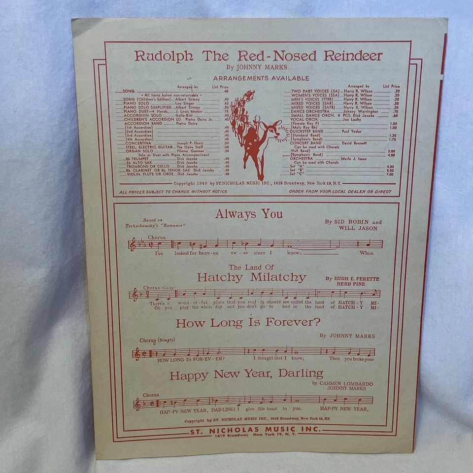 Acordeón When Santa Claus Gets Your Letter 1951 música de San Nicolás Foto 3 de 4