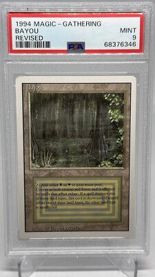 Magic The Gathering MTG Bayou Dual Land Revised 1994 Graded PSA 9