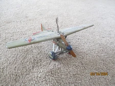 1930s Vintage Clockwork Tippco Tin Toy German Bomber Airplane TC-1029 Litho